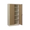 Steel Stationery Cupboard - Metal Storage Cabinet - 4 Shelves - Economy - Ivory Karoo - 180 x 90 x 35 cm - SC350IK-ivorykaroo