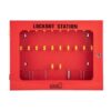 Lockout Station - Holds 44 Locks - Red - Steel -56 x 7 x 46 x 7 cm