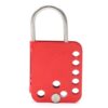 Lockout Hasp - Stainless Steel - Butterfly - Red - 8 Hole - 7 x 5.8 x 0.5 cm