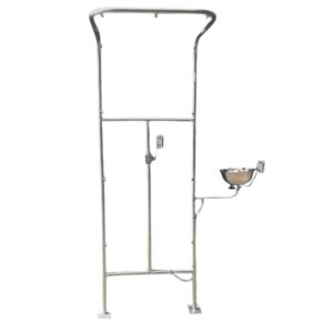 Double Column Safety Shower - Hand Operated Lever - 70 x 60 x 210 cm
