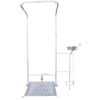 Double Column Safety Shower - Foot Operated and Bowl - 70 x 120 x 210 cm