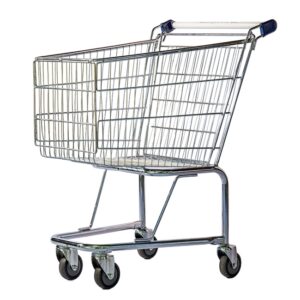 Steel Shopping Trolley - Metal Mesh - 100L