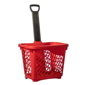 Plastic Roller Shopping Basket - Wanzl - 43L - Colour Options