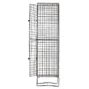 Wire Mesh Locker - Electro Plated - 2 Doors - 180 x 30 x 45cm