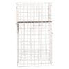 Steel Mesh Square Dump Bin - Collapsible - 50 x 50 x 90cm - White