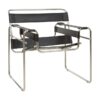 Visitors Arm Chair - Wassily Breuer - Stainless Steel and Black