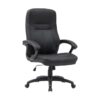 High Back Office Chair - PU Leather - Stud - Swivel Tilt Lock- Gas Height - Black