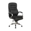 High Back Office Chair - Faux Leather - Luvitt - Frontal Pivot - Gas Height - Black