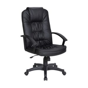 High Back Office Chair - Fire - Nylon - Swivel and Tilt - Gas Height - Black