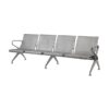 Airport Bench - Public Seating - New Chrome Deluxe - Indoor Use - Flat Packed - Four Seater - 232 x 68 x 78 cm