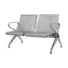 Airport Bench - Public Seating - New Chrome Deluxe - Indoor Use - Flat Packed - Two Seater - 118 x 68 x 78 cm