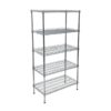 Wire Steel Shelving - Galvanised - 5 Shelves - 180 x 120 x 45 cm