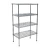Wire Steel Shelving - Galvanised - 4 Shelves - 180 x 120 x 45 cm