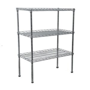 Wire Steel Shelving 3 Shelves - 150 x 90 x 45 cm