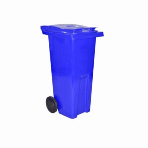 120L Wheelie Bin - 2 Wheel - Plastic - Black