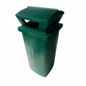 Litter Bin with Lid - Pavement - Plastic - 89L - 39 x 34 x 67 cm