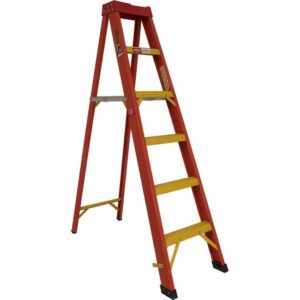 Fibreglass Single Sided Step Ladder - Industrial - Heavy Duty - 4 Step - 1.2M