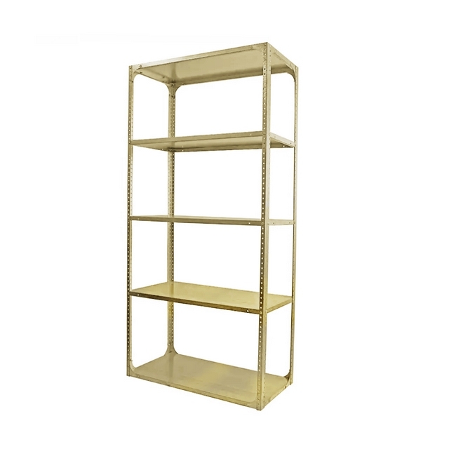Bolted Shelving Steel Bay 5 Shelves - Uni-Angle - Five Shelf Kit - Painted - 365.8 x 91.4 x 38.1 cm