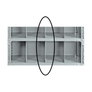 Bolted Shelving Steel Shelf Divider - Uni-Angle - Galvanised - 22.8 x 38.1 cm