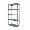 Bolted Shelving Steel Bay 5 Shelves - Uni-Angle - Five Shelf Kit - Galvanised - 365.8 x 91.4 x 38.1 cm