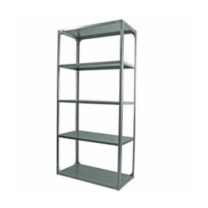 Bolted Shelving Steel Bay 5 Shelves - Uni-Angle - Five Shelf Kit - Galvanised - 335.3 x 91.4 x 30.5 cm