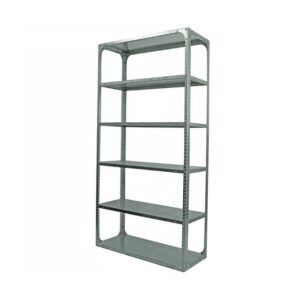 Bolted Shelving Steel Bay 6 Shelves - Uni-Angle - Six Shelf Kit - Galvanised - 243.8 x 91.4 x 91.4 cm