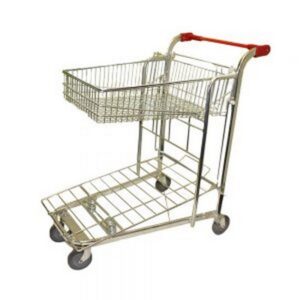Steel Shopping Trolley - Full Basket