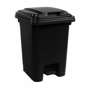 Plastic Pedal Bin - Foot Operated - 60L - Black