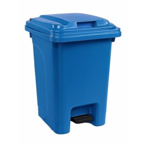 Plastic Pedal Bin - Foot Operated - 60L - Blue