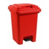 Plastic Pedal Bin - Foot Operated - 60L - Red