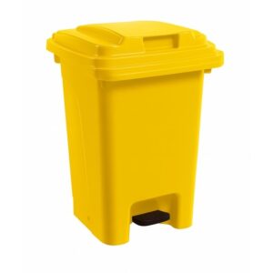 Plastic Pedal Bin - Foot Operated - 60L - Yellow