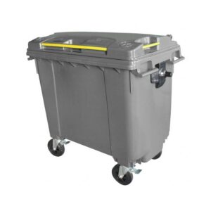 660L Wheelie Bin - 4 Wheel - Bulk Bin - Plastic - Grey