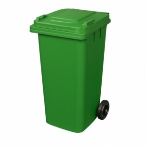 120L Wheelie Bin - 2 Wheel - Plastic - Green
