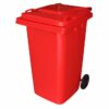 240L Wheelie Bin - 2 Wheel - Plastic - Red