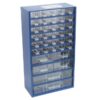 Senator Parts Organiser - Steel Case & Plastic Drawers - 36 Drawers - Transparent - 30.6 x 15.5 x 55.1 cm