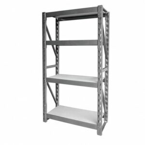 Matlock Heavy Duty Shelving - Steel - 4 Shelves - Grey - 455kg UDL Capacity - 43 x 104 x 183 cm