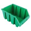 Matlock Plastic Storage Bin - Wall Mountable & Stackable - Label Holder - 17 x 24 x 12.6 cm - Green