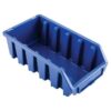 Matlock Plastic Storage Bin - Wall Mountable & Stackable - Label Holder - 11.6 x 21.2 x 7.5 cm - Blue