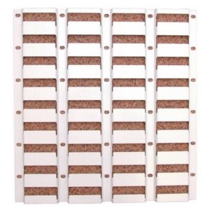 Matlock Louvre Panel Bin Rack - Steel - Grey - 18.2 x 43.6 cm