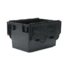 Matlock Euro Container with Lid - Plastic ALC - Heavy-Duty - 60 x 40 x 33.5 cm - Black - 68L - Nestable & Stackable