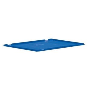 Matlock Euro Container Lid - Polypropylene - 40 cm x 30 cm - Blue - Fits Matlock Stacking Containers