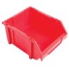 Matlock Plastic Louvre Panel Bin - Stack and Hang Container - Interlocking Design - 28 x 35 x 18.4 cm - Red