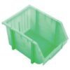 Matlock Plastic Louvre Panel Bin - Stack and Hang Container - Interlocking Design - 21.4 x 28.5 x 17.5 cm - Green