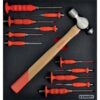 Kennedy Engineer Punch & Hammer Set - Hardened Steel with Foam Inlay - 12 Pieces - with 2/3 Width Foam Tool Control Inlay for Tool Roller Cabinets