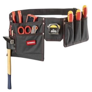 Kennedy Tool Belt - Polyester - 2 Pockets - Black & Red - 23 x 50 cm