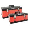 Kennedy Plastic Toolbox - 2 x Piece Set - Tote Tray Included - 47 x 23.8 x 58 cm - Pack of 2