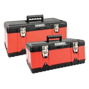 Kennedy Plastic Toolbox - 2 x Piece Set - Tote Tray Included - 47 x 23.8 x 58 cm - Pack of 2