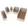Avon Cardboard Storage Bins - 10 x 22.8 x 11.5 cm - White - Writable Panel - Pack of 50
