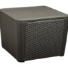 Jabulani Patio Table - Outdoor - Rattan Look - Charcoal - 57 x 57 x 43cm