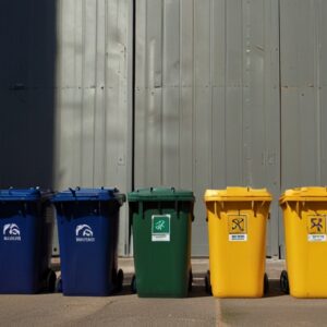 240 litre black wheelie bin